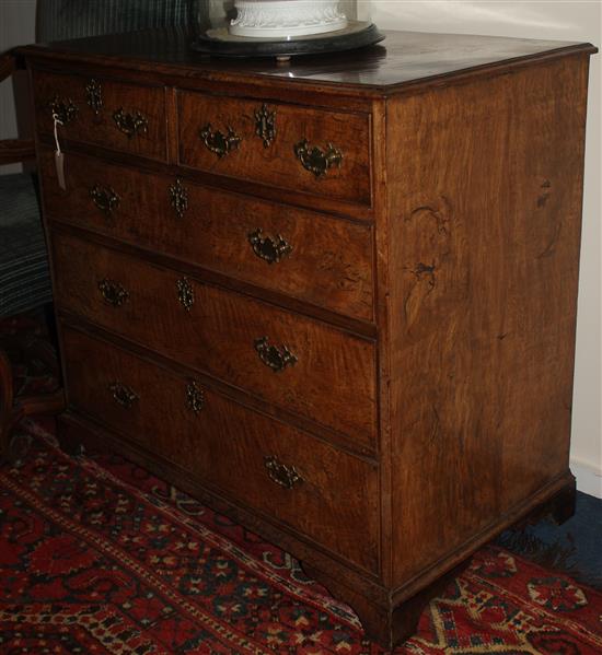 A George III pollard oak chest, W.3ft 1in.